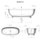 Ruvati 69-inch White epiStone Solid Surface Oval Freestanding Bath Tub Viola RVB6732WH - alternate 4